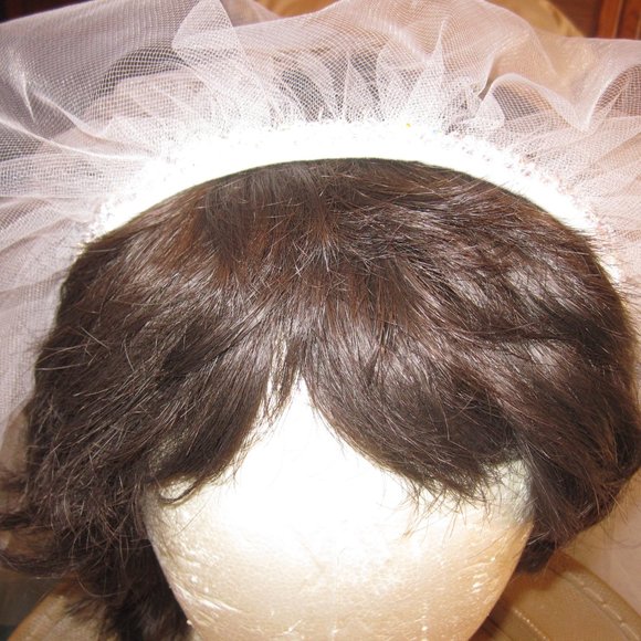 New Handmade White Wedding Veil with luxurious Swarovski Crystals main image 6